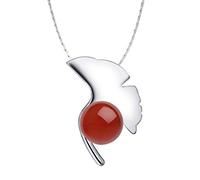 Necklaces for Women Girls Women Personalized Necklaces Red Agate Pendant Ginkgo Biloba Jewelry For Girl Teen Women Wife Girlfriend Friends Gift Choker Necklaces,Necklace
