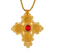 Necklaces For Women In Jewellery - Ethnic Ethiopian Big Cross Region Pendants Necklaces,Women/Men Charms Jewelry Africa Coin Cross/Eritrea Habesha Necklace, Hiphop Unique Personalized Everyday Access