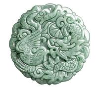 Necklaces for women,Natural Grade Jadeite Bean seed Longfeng brand Longfeng Chengxiang Pendant couple pendant necklace men's and women's models