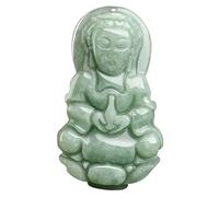 Necklaces for women,Natural Grade Jadeite Bean seed small Guanyin Bodhisattvpendant pendant jade men's and women's necklace