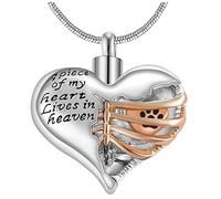 Necklaces For Women Pendant Jewellery Gifts For Mum Wife Girlfriend Mothers Day A Piece Of My Heart Lives In Heavens Memorial Heart Necklac Men Women Pendant Diamond Solitaire Necklace (One Size)