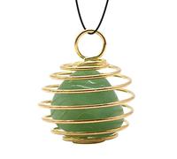 Necklaces For Women Pendant Jewellery Gifts For Mum Wife Girlfriend Mothers Day Spiral Pendants Necklace Gemstone Crystal Cage Bead Stone Beads Round Necklaces Pendants Dainty Rose Necklace