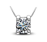Necklaces for women silver chain ladies 925 silver necklace with pendant cubic zirconia women's necklace simple classic as brilliant subtle small gift set.