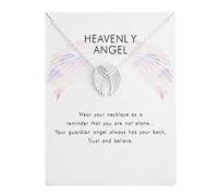 Necklaces For Women Silver Jewellery Gift For Women The Wing Card Necklace It Not It See You Again Pendant Necklace Jewelry Heavenly Card Birthday Gift Her Toggle Necklaces (One Size)