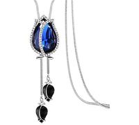 Necklaces Jewelry Gift for Women Crystal Silver Gemstone Tulip Blue Topaz Pendant Necklace Long Chain Sweater Costume Jewelry Durable Processing
