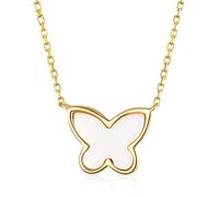 Necklaces Ladies Necklace Natural White Agate Butterfly Pendant Necklace Exquisite And Elegant Jewelry Women's Pendants