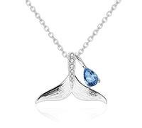 necklaces ladies necklace ocean mermaid tail with natural crystal ladies necklace women's pendants