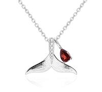 Necklaces Ladies Necklace Ocean Mermaid Tail With Natural Crystal Women's Pendants