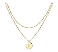 Necklaces Letter Fashion 26 Heart Chain Neck Women's Letters Necklace Circular Layer Double