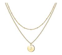 Necklaces Letter Fashion 26 Heart Chain Neck Women's Letters Necklace Circular Layer Double