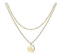 Necklaces Letter Fashion 26 Heart Chain Neck Women's Letters Necklace Circular Layer Double