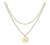 Necklaces Letter Fashion 26 Heart Chain Neck Women's Letters Necklace Circular Layer Double