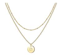 Necklaces Letter Fashion 26 Heart Chain Neck Women's Letters Necklace Circular Layer Double