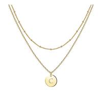 Necklaces Letter Fashion 26 Heart Chain Neck Women's Letters Necklace Circular Layer Double