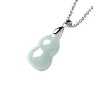 Necklaces Natural Jade Crystal Jade Calabash Feng Shui Pendant Necklace for Man/Women Adjustable Talisman Protects Luck Love Money Wealth Happy Peace
