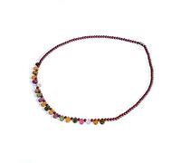 Necklaces Natural Purple Red Garnet Crystal Tourmaline Beads Necklace 4mm AAAA