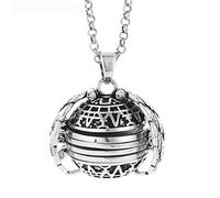 Necklaces Pendants for Women Easter St Patrck Day Pendant Silver Locket Photo Angel Gifts Memorial Wing Expanding 4 Ball Necklace Necklaces Pendants Nice Necklaces for Women (Silver, One Size)