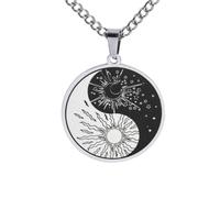 necklaces personalised necklace,Classic Chinese Style Yin Yang Tai Chi Moon Sun Seal Divination Pendant Necklace for Men Women Amulet Jewelry