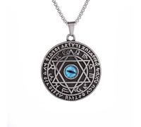 necklaces personalised necklace,Classic Solomon Hexagram Kabbalah Devil's Eye Pendant Necklace Men and Women Personality Charm Accessories