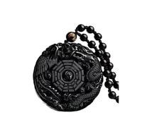 necklaces personalised necklace,Classic Vintage Black Stone Carved Gossip Dragon Phoenix Pattern Pendant Necklace for Men Trend Amulet Necklace Jewelry