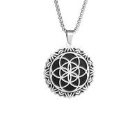 necklaces personalised necklace,Exquisite and Creative Geometric Pattern Lotus Pendant Necklace Men's and Women's Fashion Jewelry