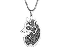 necklaces personalised necklace,Exquisite Celtic Knot Animal Wolf Head Pendant Necklace for Men Women Punk Hip Hop Casual Jewelry Gift