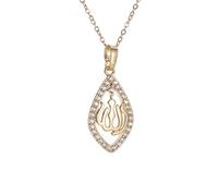 necklaces personalised necklace,Exquisite Cubic Zirconia Islamic Muslim Diamond Pendant Necklace Women's Fashion Amulet Clavicle Chain Jewelry
