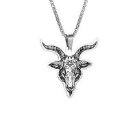 necklaces personalised necklace,Exquisite Devil Satan Five-Pointed Star Sheep's Head Pendant Necklace Men Personalized Punk Trend Retro Symbolic Jewelry