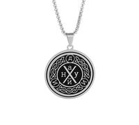 necklaces personalised necklace,Fashionable and Personalized Versatile Necklace Four Characters Celtic Knot Necklace Hip-Hop Rock Couple Gift