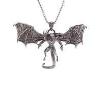 necklaces personalised necklace,Fashionable Retro Gothic Hollow Satan Three-Headed Monster Bat Pendant Necklace Men Punk Trend Motorcycle Gift