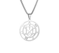 necklaces personalised necklace,Gothic Geometric Seal Rune Devil Pendant Necklace Men and Women Personalized Trendy Alternative Jewelry