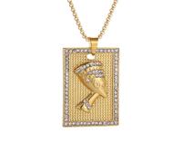 necklaces personalised necklace,Light Luxury Zircon Ancient Egyptian Pharaoh Square Brand Pendant Necklace for Men and Women Hip-Hop Rock Amulet Jewelry Gift