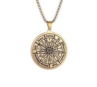 necklaces personalised necklace,Retro Seven Angels Solomon Magic Circle Pendant Necklace for Men and Women Punk Trend Amulet Jewelry Gift