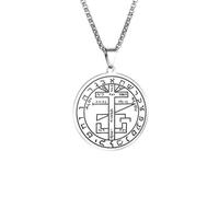 necklaces personalised necklace,Solomon Mysterious Seal Diary Notes Round Totem Pendant Necklace for Men Punk Trend Jewelry