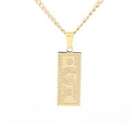 necklaces personalised necklace,US 100 Dollar Bill Pattern Pendant Necklace Million Dollar Punk Fashion Jewelry Men's Gift