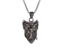 necklaces personalised necklace,Vintage Gothic Shell Death wing Shield Pendant Necklace for Men Personalized Motorcycle Rock Jewelry Accessories