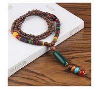 Necklaces Vintage Ethnic Style Lotus Ox Horn Wood Beaded Stone Pendants & Necklaces Statement Nepal Necklace Women Men Jewelry (Size : Style3)