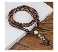 Necklaces Vintage Ethnic Style Lotus Ox Horn Wood Beaded Stone Pendants & Necklaces Statement Nepal Necklace Women Men Jewelry (Size : Style6)