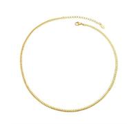Necklaces Women, Stainless Steel Necklace 3/5MM Curb Chain Simple Jewellery Necklace 18 Inch