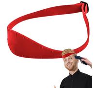 Neckline Shaving Template and Hair Trimming Guide, Silicone Curved Haircut Band for DIY Haircutting Creating Clean Straight Neck Hairline, Fade and Taper Guide for Hair Clippers (Red)