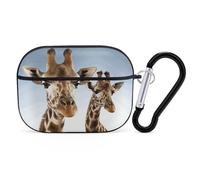 Necks of Giraffe AirPods Pro 2 Case Cover, Shockproof Hard Shell Protective Case for Women Men, Compatible with Airpod Pro Case 2nd/1st Generation with Keychain-Black