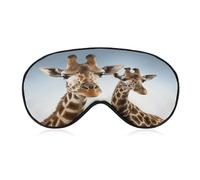 Necks of Giraffe Sleeping Mask Sleep Mask for Side Sleeper Relaxing Zero Pressure Night Blindfold Light Block-Out Eye Mask for Sleep with Easy Adjustable Strap