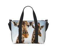 Necks of Giraffe Water-Resistant Crossbody Travel Bag, Large Carry-On with Adjustable Strap, Multi-Compartment Weekender for Gym, Travel, Outdoor