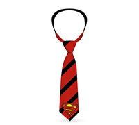 Necktie Standard - Clark Kent Stripe Red Black, Superman, 58" x 4"