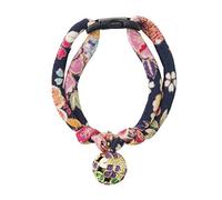 Necoichi Chirimen Temari Dynasty Cat Collar, Purple, 0.04 kg