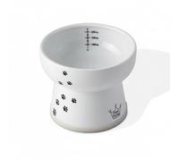 Necoichi Extra Tall Raised Cat Water Bowl, Cat, 0.543 kg,White