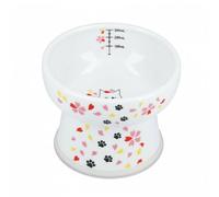 Necoichi Raised Cat Water Bowl, Elevated, with Measurement Lines, Dishwasher and Microwave Safe, No.1 Seller in Japan!