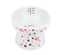 Necoichi Raised Cat Water Bowl, Elevated, with Measurement Lines, Dishwasher and Microwave Safe, No.1 Seller in Japan!