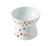 Necoichi Raised Stress Free Cat Food Bowl, Elevated, Backflow Prevention, Dishwasher and Microwave Safe, No.1 Seller in Japan! (Sakura Limited Edition, Large)