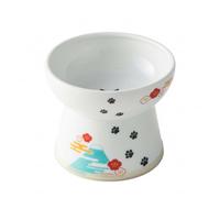 Necoichi Raised Stress Free Cat Food Bowl, Elevated, Backflow Prevention, Dishwasher and Microwave Safe, No.1 Seller in Japan! (Fuji Limited Edition, Large)